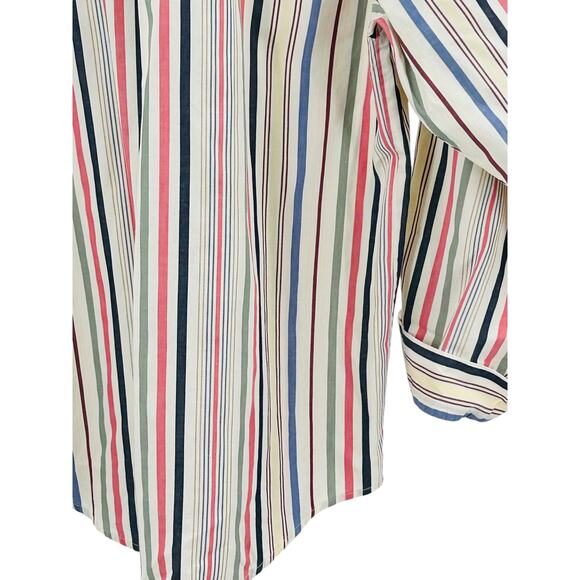 Talbots Shirt Women’s Size Small Colorful Striped Blouse Business‎ Work Casual - Picture 6 of 9
